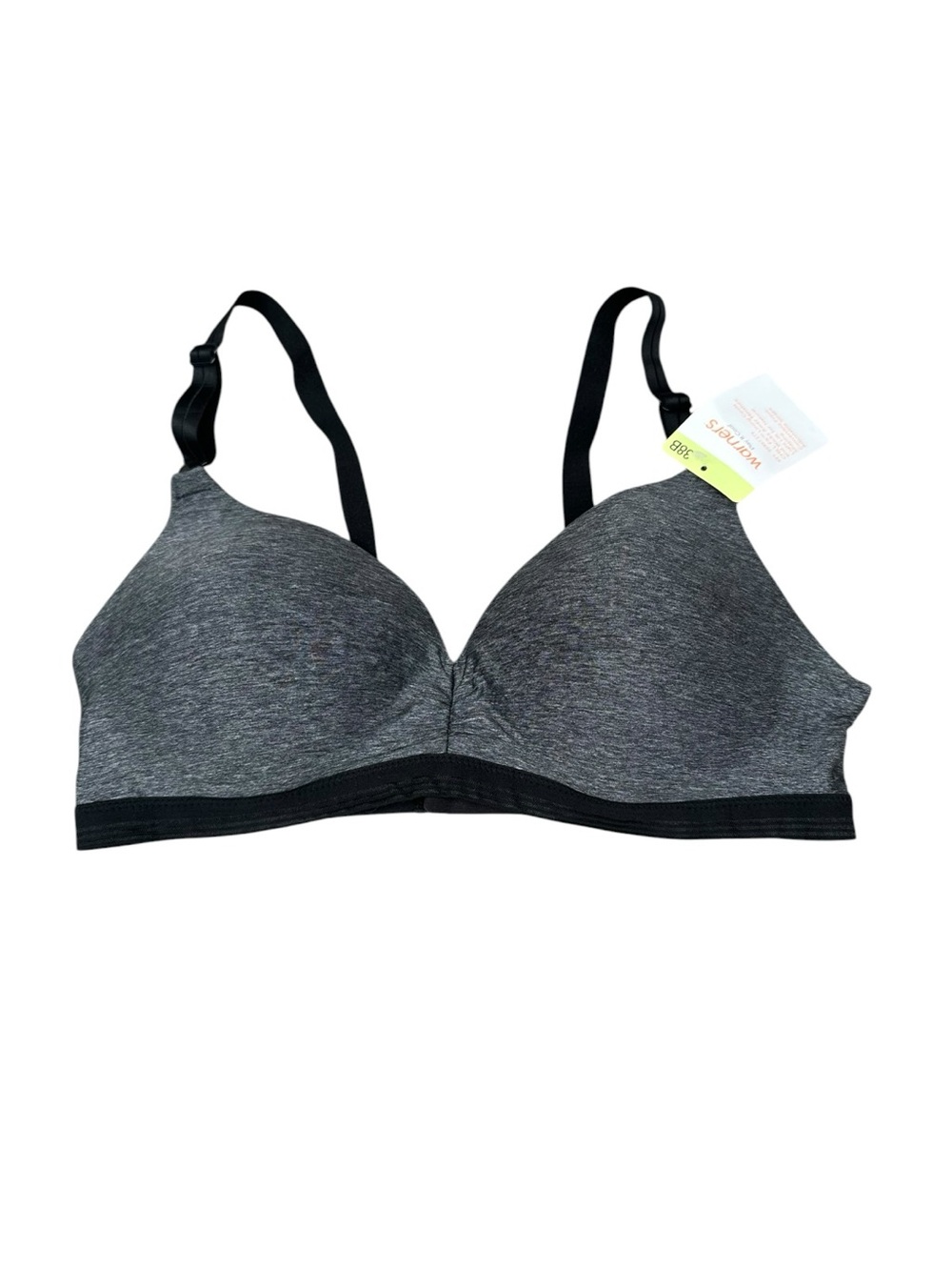 Warners Wireless Lift Bra 38B – Gray & Black – NWT